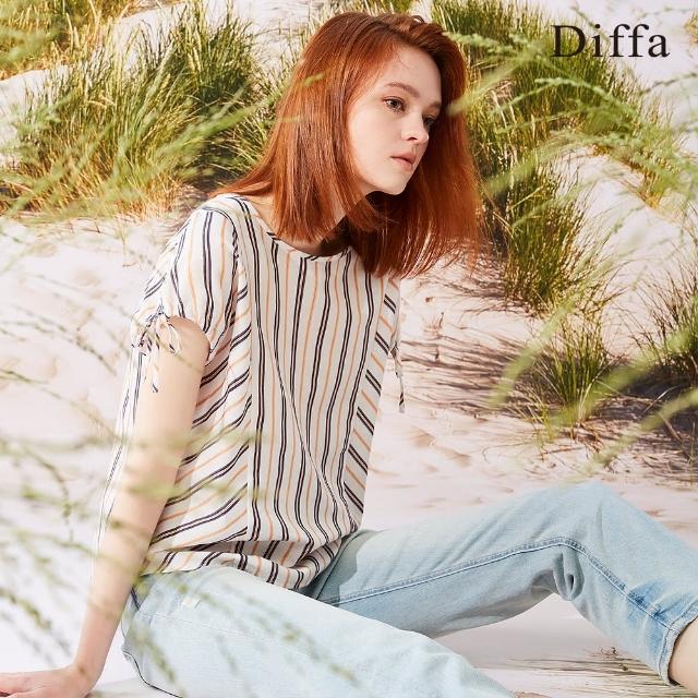 【Diffa】淺藍刷色牛仔長褲-女(丹寧)