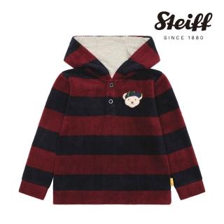 【STEIFF】熊頭童裝 條紋連帽長袖T(長袖上衣)