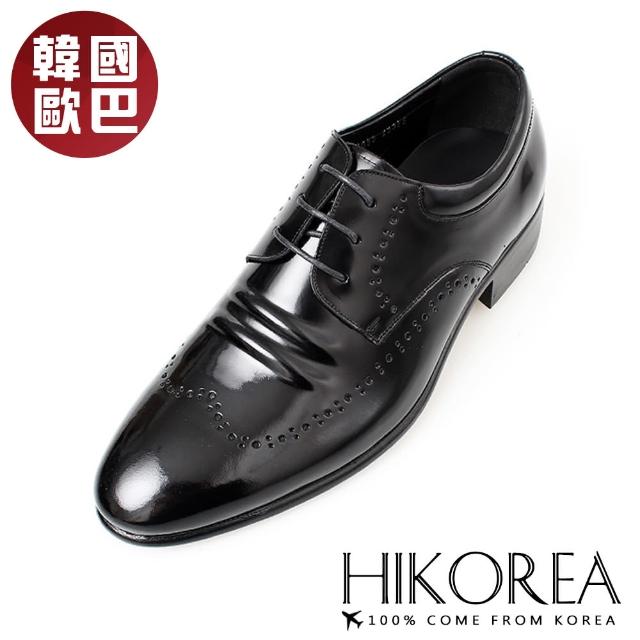 【HIKOREA】韓國空運。輕鬆駕馭正裝3.5cm造型綁帶皮鞋/版型偏小(8-9068/黑/現+預)