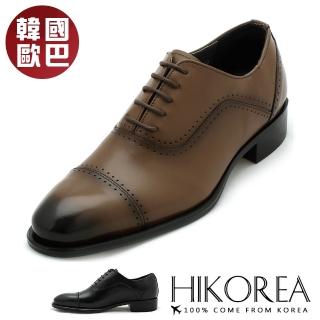 【HIKOREA】韓國空運。質感升級3.5cm尖頭綁帶造型皮鞋/版型偏小(8-9060/咖/現+預)