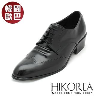 【HIKOREA】韓國空運。粉領新貴正裝3.5cm造型綁帶皮鞋/版型偏小(8-9072/黑/現+預)