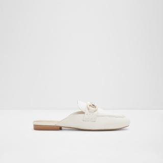 【ALDO】MOSKA-新款時尚金屬扣環樂福拖鞋-女鞋(白色)