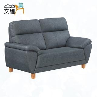 【文創集】樂可貓抓皮革二人座獨立筒沙發椅