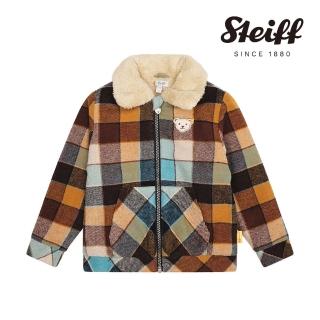 【STEIFF】熊頭童裝 保暖毛毛領外套(外套)