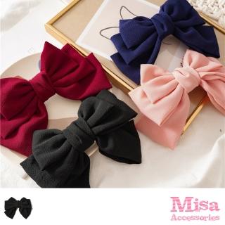 【MISA】三層髮夾 蝴蝶結髮夾/韓國設計清新三層蝴蝶結造型髮夾(4色任選)