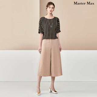 【Master Max】後腰頭鬆緊單釦軟料七分寬褲(831301913)