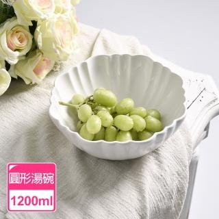【Homely Zakka】日式創意浮雕亮光面仿窯變釉陶瓷餐盤碗餐具_圓形湯碗(湯盤 餐具 餐盤 盤子 器皿 碗盤)