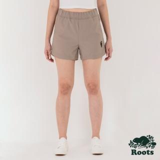 【Roots】Roots女裝-宇宙探索系列 虹彩光澤平織短褲(銀灰色)