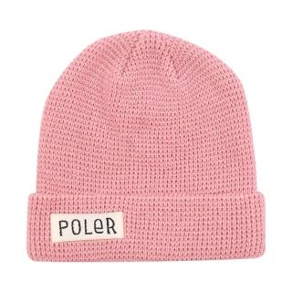 【POLER STUFF】WORKERMAN BEANIE 布標反摺毛帽(粉紅色)