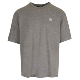【Acne Studios】男女同款 品牌LOGO短袖T恤-灰色(L號)