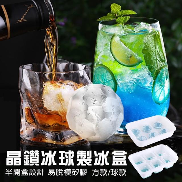 【TENGYUE】威士忌晶鑽冰球製冰盒-二入組(冰球模具 冰格球形 製冰盒)