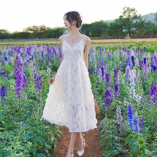 【米蘭精品】洋裝連身長裙(露背流蘇羽毛沙灘風連衣女裙子74ef4)