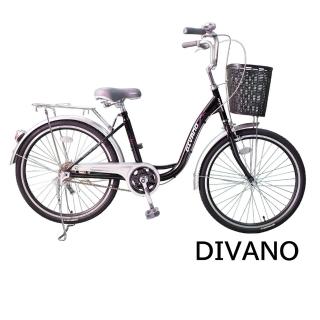 【divano】24吋單速低跨淑女車(黑 白 藍)