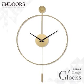 【iINDOORS 英倫家居】Loft 簡約設計時鐘(金色擺鐘 50cm)