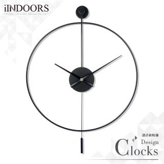 【iINDOORS 英倫家居】Loft 簡約設計時鐘(黑色擺鐘 60cm)