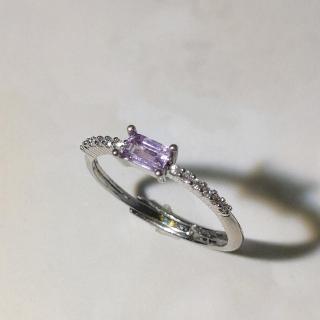 【Le Bonheur】紫水晶方糖戒指 開口可調節(情人節 生日禮物 七夕禮物 情人節 送女友)