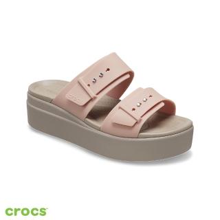 【Crocs】女鞋 布魯克林低跟涼鞋(207431-6RL)