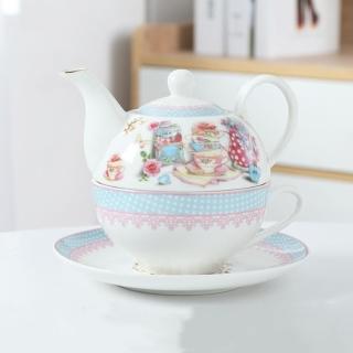 【JEN】歐風創意下午茶子母壺茶杯茶具組(鮮花與美酒)