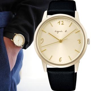 【agnes b.】marcello系列手寫時標簡約腕錶-35mm 618年中慶(VJ21-KCP0K/BH8067J1)