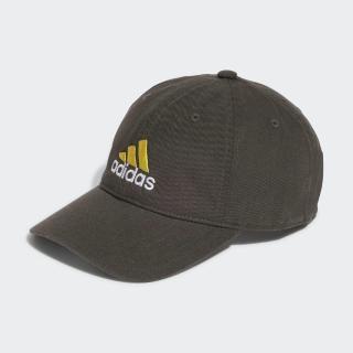 【adidas 愛迪達】ADIDAS LOGO 運動帽子 綠黃 棒球帽 KAORACER IC9695