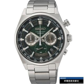 【SEIKO 精工】CS 競速賽車三眼計時腕錶 指針錶 手錶 禮物 畢業(8T63-00T0G/SSB405P1)