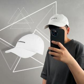 【NEW BALANCE】帽子 Linear 男女款 白 黑 老帽 棒球帽 刺繡 基本款 NB(LAH21100WK)