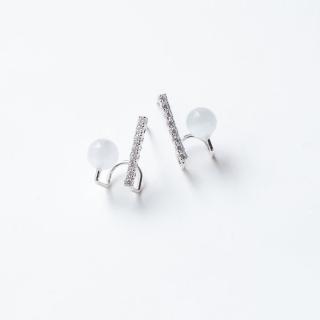 【ZANZAN 冉冉】抗敏銀針-排鑽漸層珠造型耳環(925銀針)