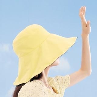 【巴黎精品】防曬帽遮陽帽(雙面戴大帽檐UPF50+女帽子a1am14)