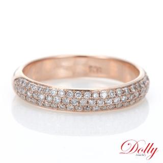 【DOLLY】14K金 輕珠寶0.50克拉玫瑰金鑽石戒指(009)