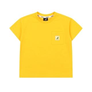 【KANGOL】韓國-KIDS 背後水果圖騰短袖T恤-黃(W23SM411YL)