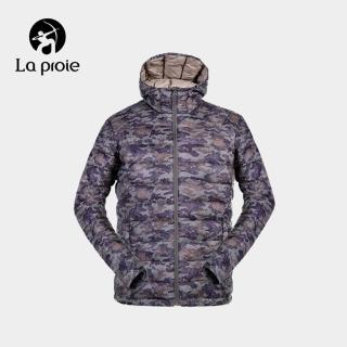 【La proie 萊博瑞】印花迷彩輕量保暖外套(保暖羽絨外套)