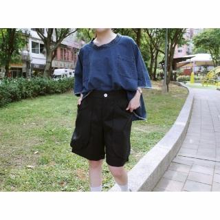 【UUIN】Light Collection _ 黑大大口袋短褲(女裝 寬鬆 設計感)