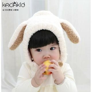 【MOMO 媽咪小舖】台灣出貨 冬季男女寶寶帽子嬰兒保暖長耳朵加厚護耳帽