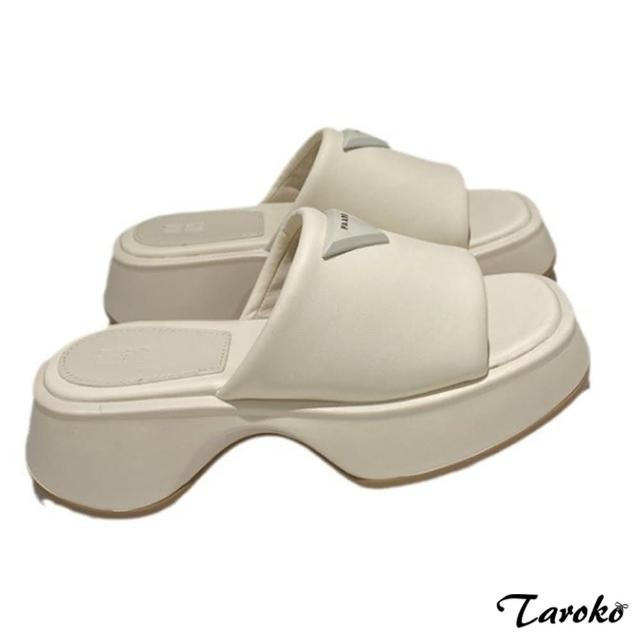 【Taroko】純真夏天素色休閒拖鞋(2色可選)