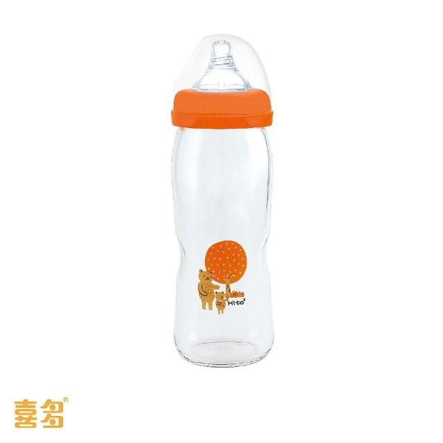 【喜多】真實感寬口徑玻璃奶瓶(240ml)