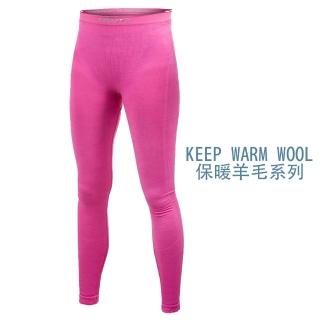 【CRAFT】女 WARM CK WOOL UNDERPANTS 保暖美麗諾羊毛長褲.保暖打底褲(1902344-1475 桃紅)