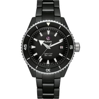 【Rado 雷達表】官方授權 庫克船長 高科技陶瓷300米潛水機械腕錶-R02(R32129152)