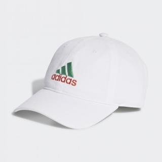 【adidas 愛迪達】ADIDAS LOGO 運動帽子 棒球帽 白綠 KAORACER IC9693