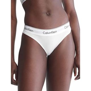 【Calvin Klein 凱文克萊】2023女時尚棉彈力白色比基尼款三角內褲-網(預購)