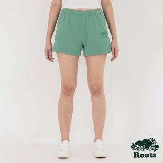 【Roots】Roots女裝-絕對經典系列 海狸LOGO休閒短褲(孔雀綠)