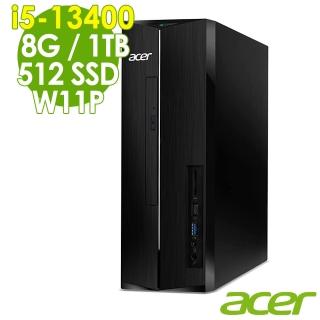 【Acer 宏碁】i5商用電腦(AXC-1780/i5-13400/8G/512G SSD+1TB HDD/W11P)