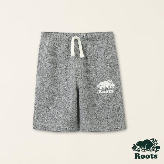 【Roots】Roots大童-絕對經典系列 海狸LOGO五分休閒短褲(灰色)