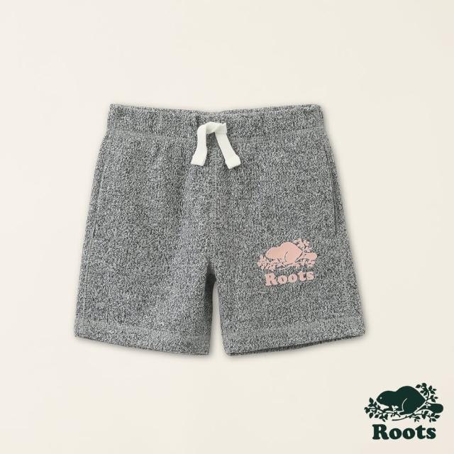【Roots】Roots小童-絕對經典系列 海狸LOGO五分休閒短褲(灰色)