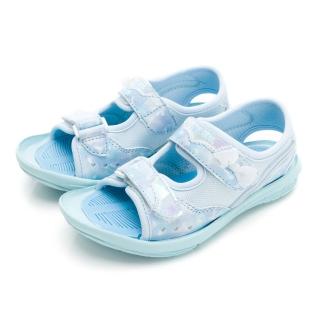 【MOONSTAR 月星】童鞋簡約夢幻競速涼鞋(淺藍)