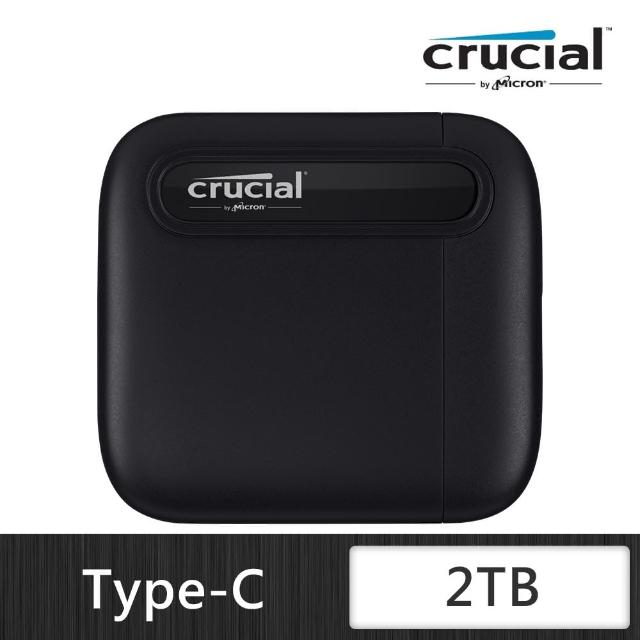 【Crucial 美光】X6 2TB Type-C USB 3.2 Gen 2 外接式ssd固態硬碟 (CT2000X6SSD9)