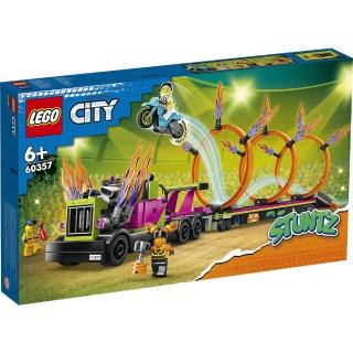 【LEGO 樂高】LT60357 城市系列 - 特技卡車和火圈挑戰組