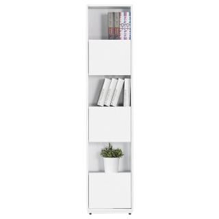 【AT HOME】1.35尺白色三單門收納書櫃/收納櫃/置物櫃 現代簡約(布拉格)