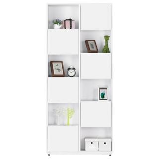 【AT HOME】布拉格2.7尺白色六單門收納書櫃/收納櫃/置物櫃 現代簡約(布拉格)