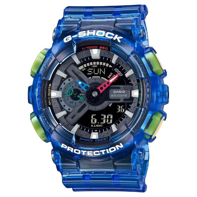 【CASIO 卡西歐】G-SHOCK 亮麗色彩雙顯錶(GA-110JT-2A)