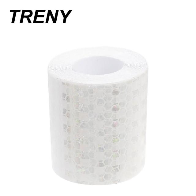 【TRENY】夜間警示反光貼5x3M白色(反光膠帶)
